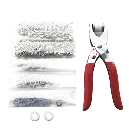 200 Pcs Snap Fasteners Tool Kit 9.5mm Metal Grommet Kit Press Studs Snap