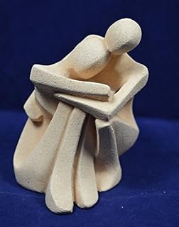 Valentines Day Gift - Cycladic Art - Lovers Figure - Holding couple - Beautiful Sculpture