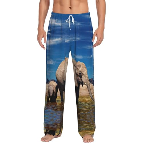 Pantalon de pyjama éléphant Big Ears pour homme de S à 5XL avec poches