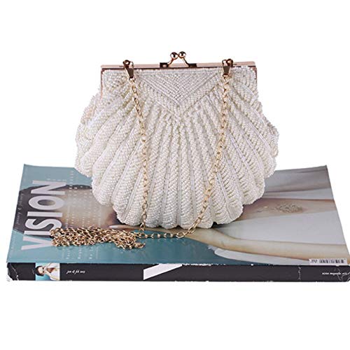 Umhängetasche Damen Clutch Damen Clutch Bag Abend Clutch Hochzeit Braut Tote Pearl Perlen Mode Shell Chain Party Bag – Bild 5