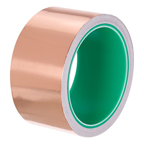 Image of PATIKIL Copper Foil Tape 1.97 Inch x 33 Feet 0.05mm Thick Double Sided Conductive Adhesive EMI Shielding for Electronics, Circuits, Grounding