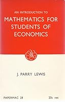 Introduction to Mathematics for Students of Economics 0333010213 Book Cover