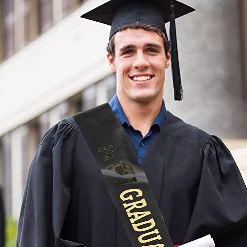 LUOZZY 2023 Graduation Party Supplies, 2 Sets Graduation Sash and Crown Kits Glitter Graduation Crow
