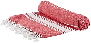 Nicola Spring 1x Red 170cm x 90cm 100% Turkish Cotton Bath Towel - Lightweight & Absorbent Large Adults Drying Beach Bathroom Gym Shower Sauna