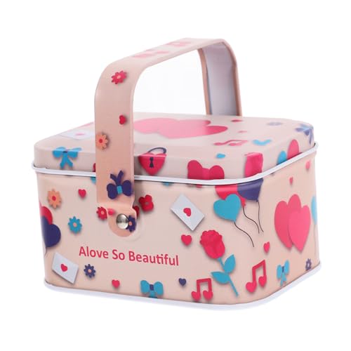 NOLITOY なカーデザイン付き小型ブリキ缶 ハンドル付きのかわいいお菓子入れ 結婚式 クリスマス用 ボックス キャンディ スナックの保管に