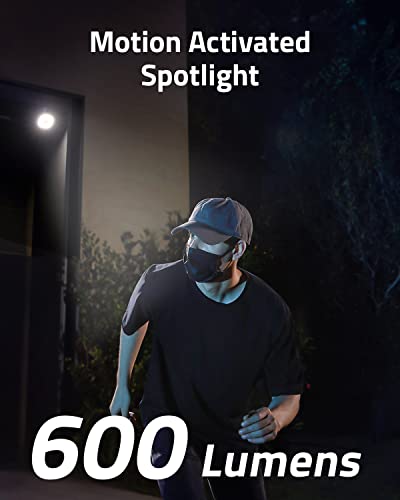 Eufy Security Solocam E220, Spotlight Camera, Wireless Outdoor Security Camera, 2K, Battery Camera, Ultra-Bright, Color Night Vision, 2.4 Ghz Wi-Fi Only, No Monthly Fee, Motion Only Alert #TOP1