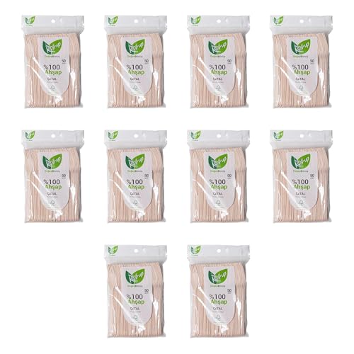 Çatal; Roll-Up Doğaya Dönüş Ekolojik Doğal Doğa Dostu%100 Ahşap, 16 Cm., 50'li 10 Paket