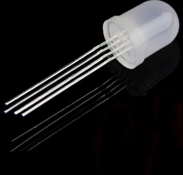 Ducduongshop Tool Part for 20pcs PL9823 F5 5mm RGB LED Round P9823 chipset Inside Full Color LED