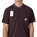 Carhartt Force Cross-Flex Scrubs for Men, Henley Scrub Top - Dark Sepia, M