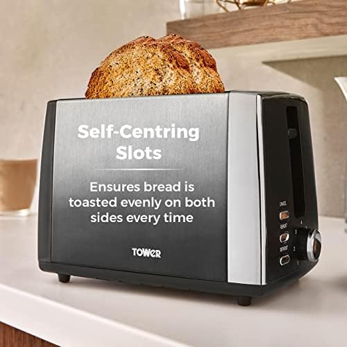 Tower T20038GRP Infinity Ombré 2 Slice Toaster, 900W, Graphite