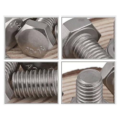Perno hexagonal M10 de acero inoxidable 304 con rosca completa de precisión 5