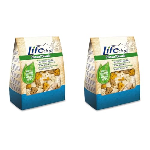 Life Dog 60003 Biscotti Folletti alla Vaniglia, Pesce e frutti di mare, 500 Grammi (Confezione da 2)