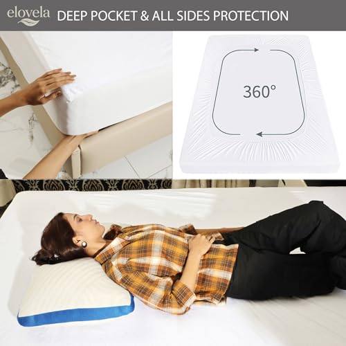 Elovela Terry Towel Small Double Mattress Protector– Waterproof, Breathable & Aloe Vera Treated, Soft Fitted Deep Cover For Anti-Allergy Comfort & Mattress Protection (122X190Cm) - 4