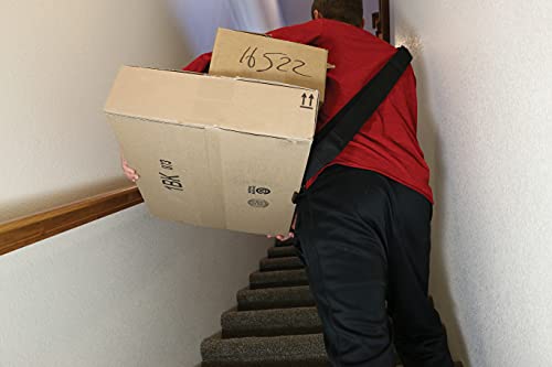 Shoulder Dolly M3070 HandyLifter Tragegurt mit Haken und Griff für einfaches Anheben, Heben, Tragen und Sichern von Paketen, Geräten, schweren, effizient und einfacher, schwarz