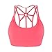 LYZ Women's Padded Sports Bra Criss Cross Back High Impact Strappy Yoga Bra