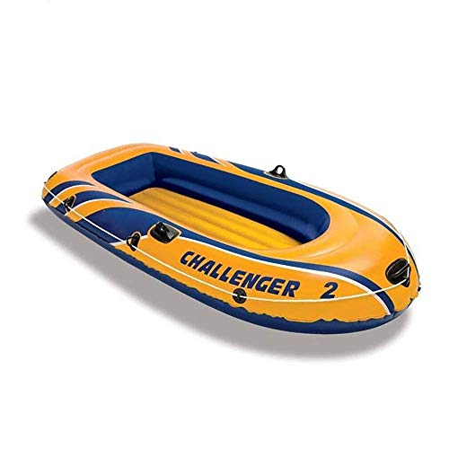 INUUXLG Inflatable Kayak 2 Person Yellow Thickened Dinghy Inflatable Boat with Free Pump, Rope, Fix Kit Kayak