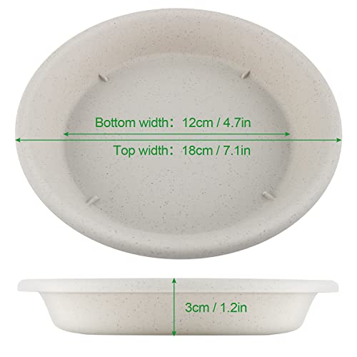 Newkits 3Pcs Plant Trays,7 Inch Round Resin Tray Indoor Outdoor Plant Saucer .Garden Decoration For Bedrooms, Study Rooms, Living Rooms, And Doorways (Elegant White) #TOP1