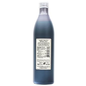 Mussini Truffle Balsamic Vinegar Reduction - 16.9 oz, Italian Truffle Balsamic Glaze, No Preservatives, Perfect for Plating and Vinaigrettes