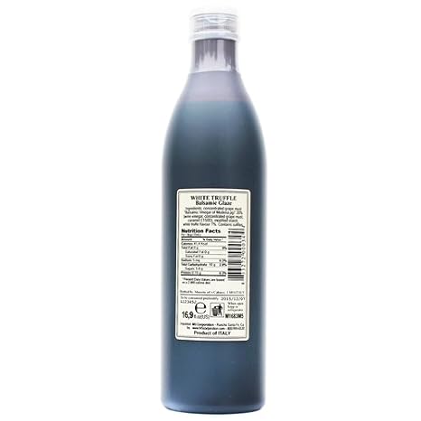 Mussini Truffle Balsamic Vinegar Reduction - 16.9 oz, Italian Truffle Balsamic Glaze, No Preservatives, Perfect for Plating and Vinaigrettes