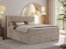 Produktbild MKS MEBLE Boxspringbett 180x200 Hellbraun Cord, Boxspringbett mit Matratze H3, Bett 180x200 mit Bettkasten and Kopfteil, Doppelbett mit Stauraum, Polsterbett 180x200 - Tiliano