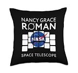 NASA Nancy Grace Roman Space Teleskop Insignia Logo Throw Pillow
