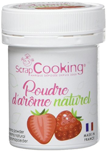 Scrapcooking 4438 Poudre d'Arôme Naturel Fraise - Pour Gâteaux, Pâtisseries, Desserts -15 g