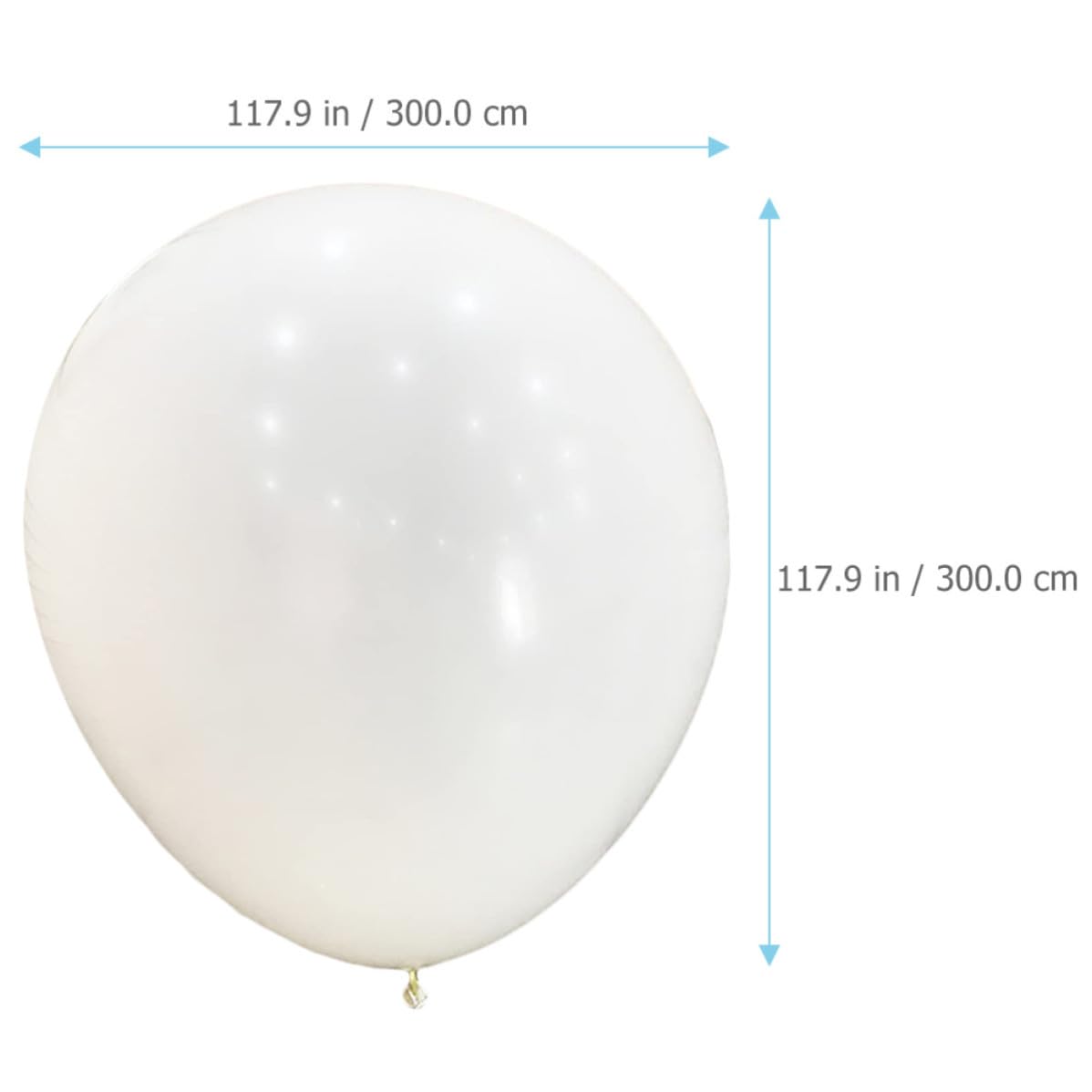 Großer Weißer Runder Latexballon für Partydekoration und Fotorequisit | Latex, Rundes Format, Weißes Design, Geeignet für Abschlussfeier und Zuhause, Charmante Optik