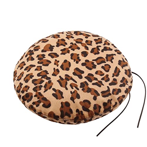 Ganfanren Beret Ladies Autumn And Winter Retro Leopard Painter's Hat Japanese All-Match Leather-Edged Beret Hat (Color : E, Size : 56-58Cm) #TOP5