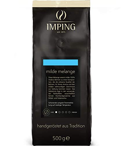 Milde Melange gemahlener Kaffee 500g - Sehr milder Filterkaffe 100% Arabica fein gemahlen - Stärke 1/5 - Heller Röstkaffee mit sanften Aroma - handgeröstet aus deutscher Traditionsrösterei