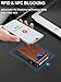 Wallet for Men RFID Wallet with 2 ID Windows & Money Clip, Slim Pop Up Card Holder for 10-12 Cards, Bifold Minimalist Smart Wallet for Front Pocket, Compact Metal Credit Card Holder, Gifts for Men