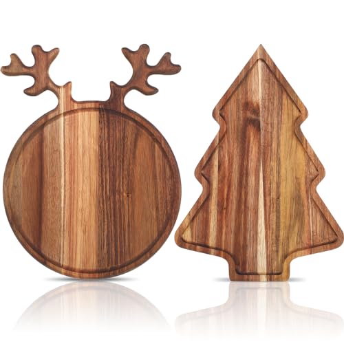 Tree and Reindeer Acacia Board