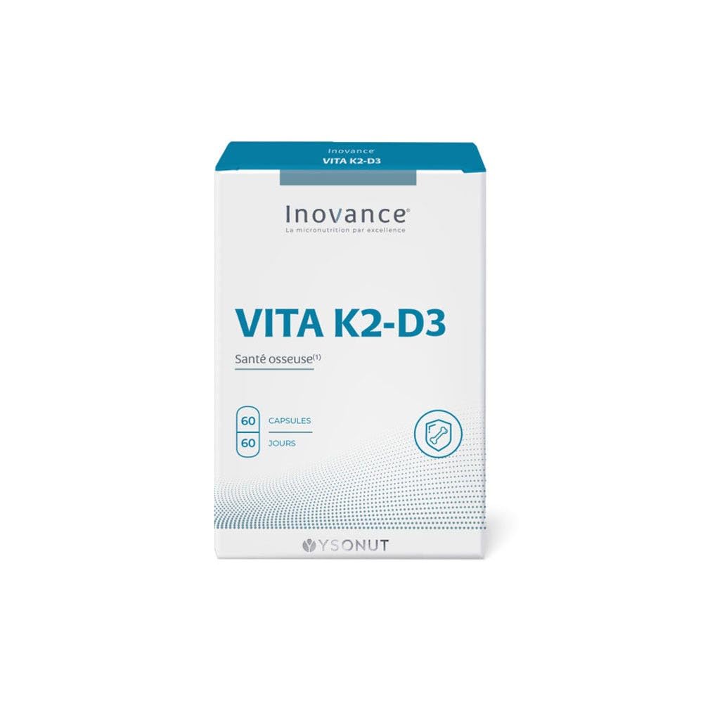 INOVANCE VITA K2+D3 60perlas – soin conçu pour une utilisation régulière, s’intègre facilement dans une routine de tous les jours et devient un allié fiable dans la routine de tous les jours. et est c