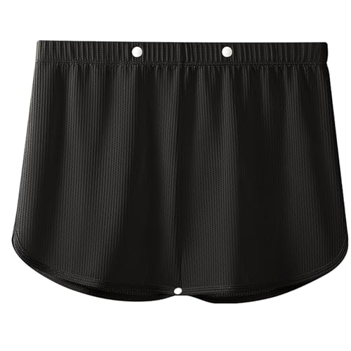 Evankin Mens Boxer Brief Split Side Underwear Sexy Mesh Ice Silk Loincloth Thong Multifunctional Underpants