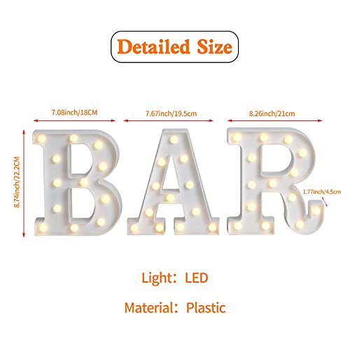 Rdutuok Led Marquee Letters Lights,Light Up Bar Sign,Letter Lamp Pub Bar Sign Light Battery Operated For Wedding Birthday Party Christmas Lamp Home #TOP4