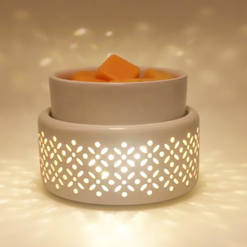 Comparison: Best Wax Warmers For Wax Melts 6 VICTORIA AROMA Ceramic Wax Melt Warmer - LED Night Light Candle Wax Warmer for Scented Wax, Electric Fragrance Wax Melter for Home, Office, Bedroom Decor, and Gifts