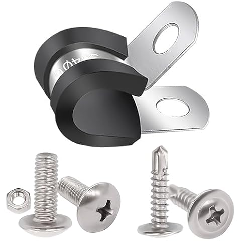 Twidec 50PCS Stainless Steel Cable Clamp Cover