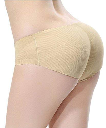 Xinshun Nm Padding Panties Push Up Panties Fake Seemless Padding Briefs Silicone Hip Padship Padded Pantie Butt Pads Beige S #TOP5