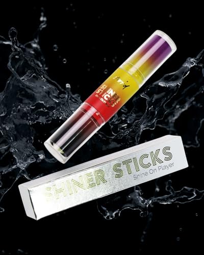 Image of SHINER STICKS Dual-colored Applicator Athletic Sunscreen Sticks, 14 Colors, SPF30 UVA & UVB Protection, Water-Resistant, Moisturizer, Glare Reduction, Easy application & removal (White & Sheer)
