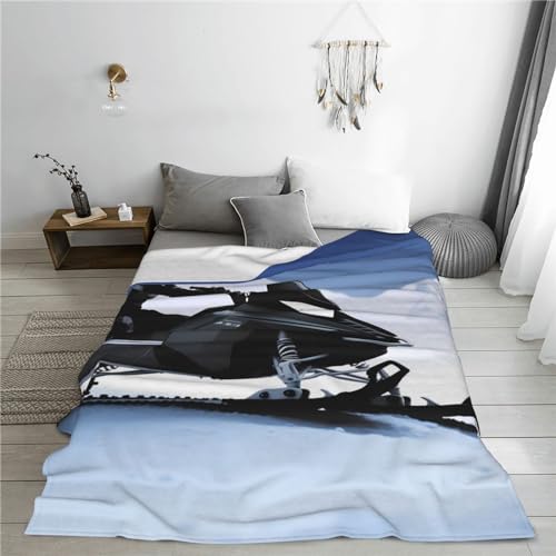 Couverture en flanelle motoneige plaid canapé microfibre toutes saisons - 6