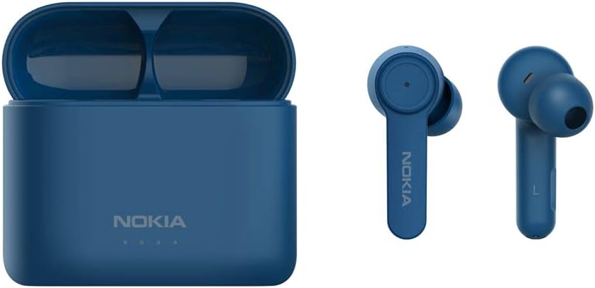 Nokia BH 805 Noise Cancelling Earbuds, cuffie wireless Bluetooth, durata di  20 ore, impermeabilità IPX5, comandi smart touch, ricarica rapida, custodia  di ricarica, blu : Amazon.it: Elettronica