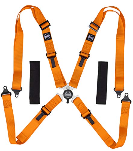 OpenWheeler Racing and Flight Simulation Cockpit Four Point Harness. Virtual Reality add-on. Orange