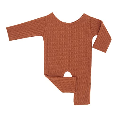 Guenzy Prop Baby Long Photography Sleeve Button Infant Romper Jammies Footless Knitted Baby Care Toddler Girl Romper Brown #TOP4