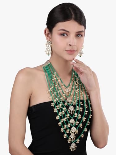 Image of Peora Traditional Multi Layered Necklace & Jewellery Set Gift for Women