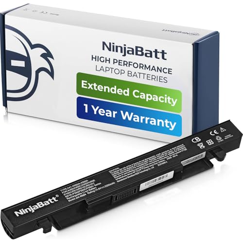 NinjaBatt Battery for Asus A41-X550A A41-X550 R510C R510J X550C X550L X550J R510L X550CA X552E X550V K550L F550V X550A P550C X550EA X550D R510 X550VX F550C – High Performance [4 Cells/2200mAh/33Wh]