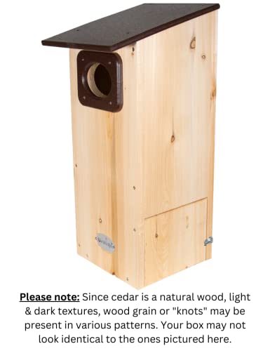 Jcs Wildlife Cedar Wood Duck Nesting Box With Poly Lumber Roof - Mount In Or At The Water's Edge To Attract Wood Ducks Nearby - Equipped With Clean Out Door And Drainage Holes (Brown) #TOP6