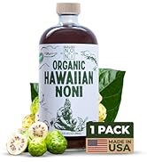Healing Noni - 1-Pack Glass Bottle 32oz - 100% Pure Hawaiian Organic Juice - All-Natural Unsweete...