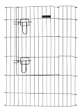 Kerbl Kleintiergehege (ø 143 cm, 8 Zaunelemente je 57 x 78 cm, Metall pulverbeschichtet, Gitterabstand 3 cm, Welpenauslauf, beliebig erweiterbar) 81715