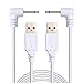 Replacement DC 2.5mm Charging Cord USB Adapter Fast Charging Cable - (White 2 Pack)