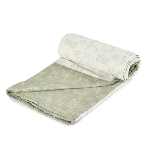Image of Amazon Brand - Umi AC Dohar Blanket for Single Bed | 100% Cotton 160 TC | Soft Lightweight Three Layer Quilt | 57x87 Inches | Beautiful Elegant Design