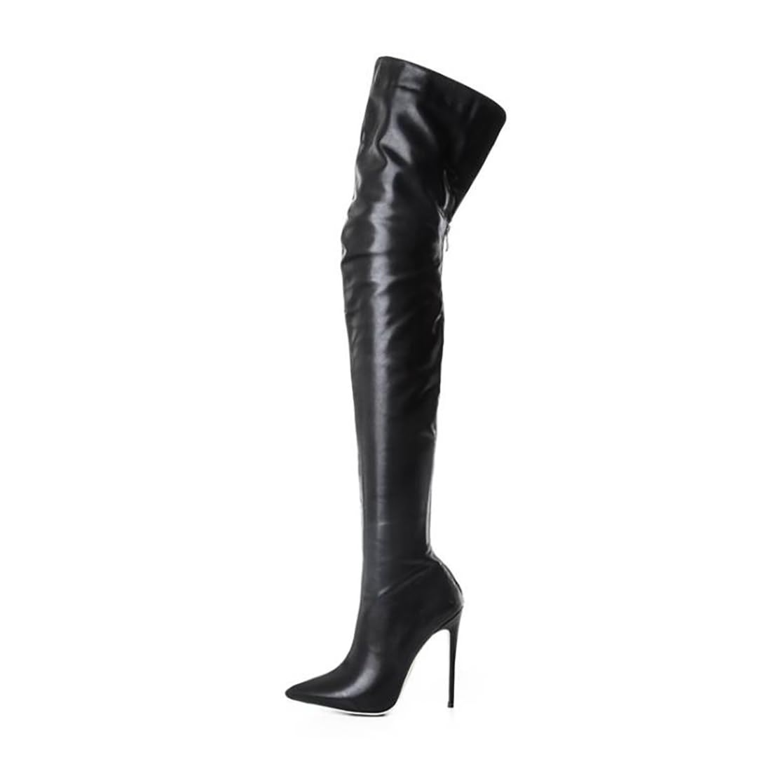 Thigh high boots for women striped Back zipper Burgundy Zebra Print Over the knee Sexy gold white pointed toe Cow Print leopard Magenta stiletto heel